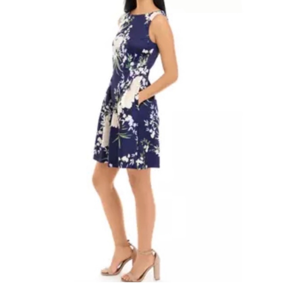 Vince Camuto Navy Floral Mini Dress